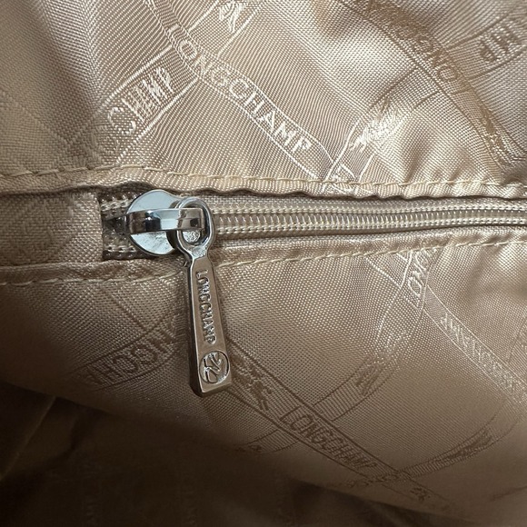 Longchamp Roseau Heritage Tan Beige Leather Tote Bag France Toggle Preppy - Picture 13 of 16